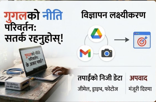 गुगलको गोपनीयता नीतिमा ठूलो फेरबदल: एआईको नाममा निजी डेटामाथि विज्ञापनको नजर?